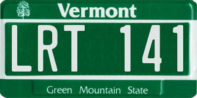 VT license plate LRT141