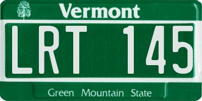 VT license plate LRT145