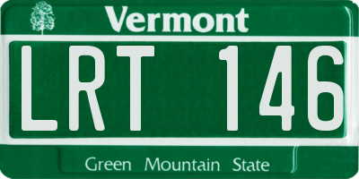 VT license plate LRT146