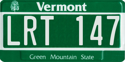 VT license plate LRT147