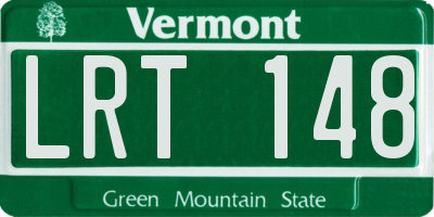 VT license plate LRT148