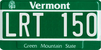 VT license plate LRT150