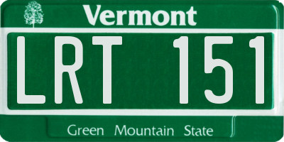 VT license plate LRT151
