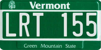 VT license plate LRT155