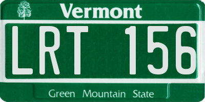 VT license plate LRT156
