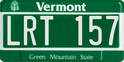 VT license plate LRT157