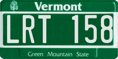 VT license plate LRT158