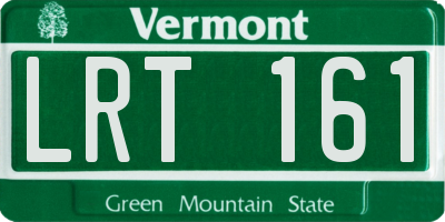 VT license plate LRT161