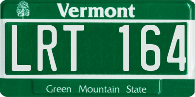 VT license plate LRT164