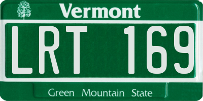 VT license plate LRT169