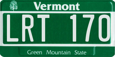 VT license plate LRT170