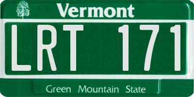 VT license plate LRT171