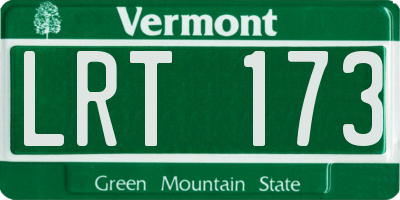 VT license plate LRT173