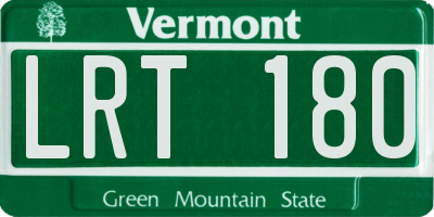 VT license plate LRT180
