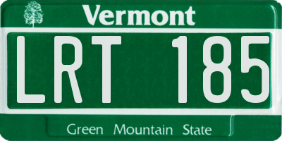 VT license plate LRT185