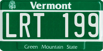 VT license plate LRT199