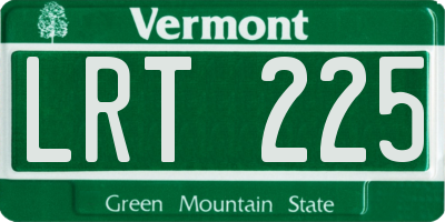 VT license plate LRT225