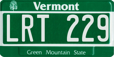 VT license plate LRT229