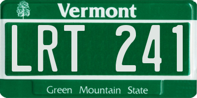 VT license plate LRT241