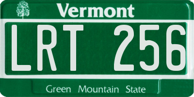 VT license plate LRT256