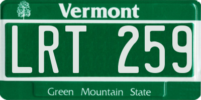 VT license plate LRT259