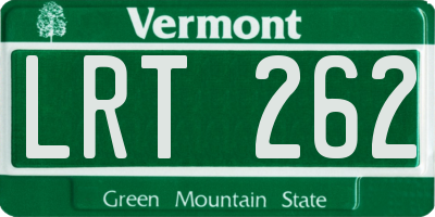 VT license plate LRT262