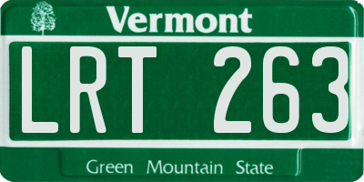 VT license plate LRT263