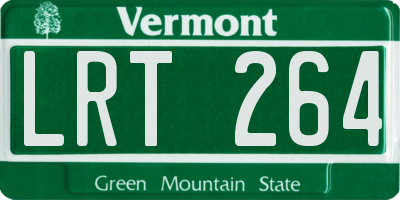 VT license plate LRT264