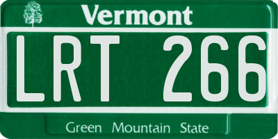 VT license plate LRT266