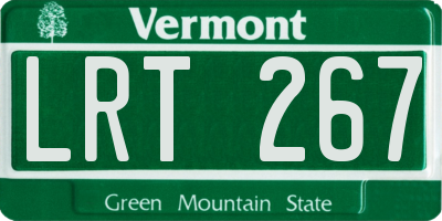 VT license plate LRT267