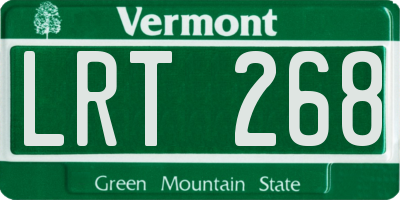 VT license plate LRT268