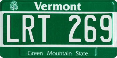 VT license plate LRT269