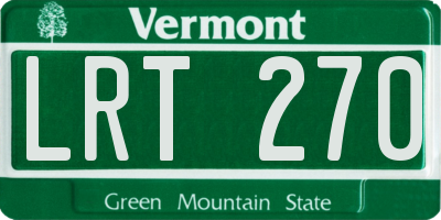 VT license plate LRT270