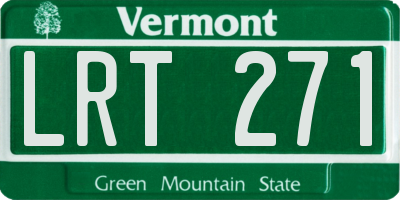 VT license plate LRT271