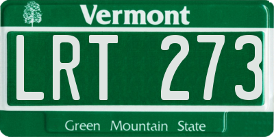 VT license plate LRT273