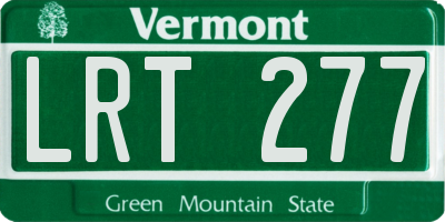 VT license plate LRT277