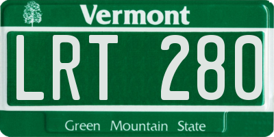 VT license plate LRT280