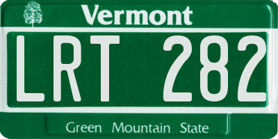VT license plate LRT282