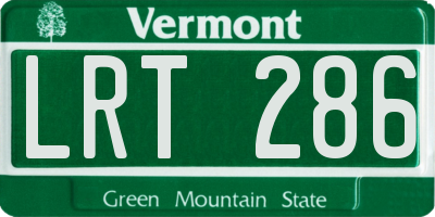 VT license plate LRT286