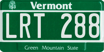 VT license plate LRT288