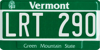 VT license plate LRT290
