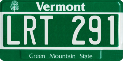 VT license plate LRT291