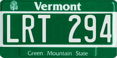 VT license plate LRT294