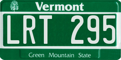 VT license plate LRT295