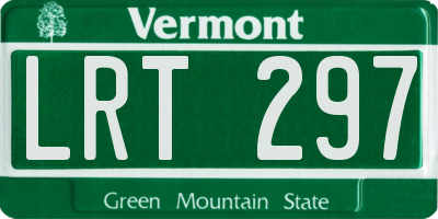 VT license plate LRT297