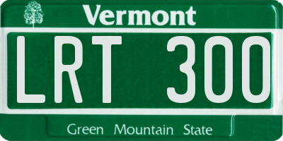 VT license plate LRT300