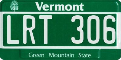 VT license plate LRT306