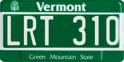 VT license plate LRT310