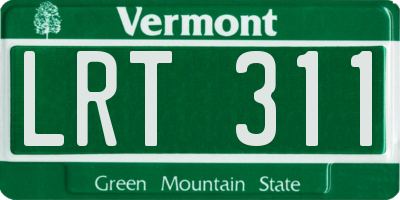 VT license plate LRT311
