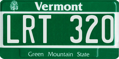 VT license plate LRT320